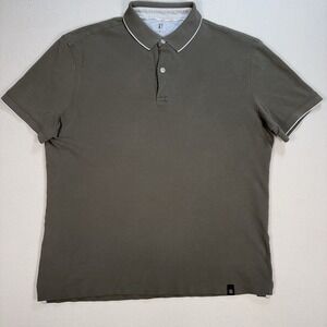 Boggi Milano Polo Shirt Men's L Green 100% Cotton *Rip BF22C013704